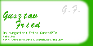 gusztav fried business card